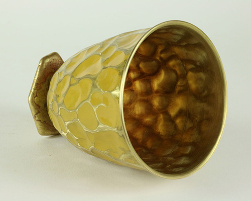 yellow–copper-vase
